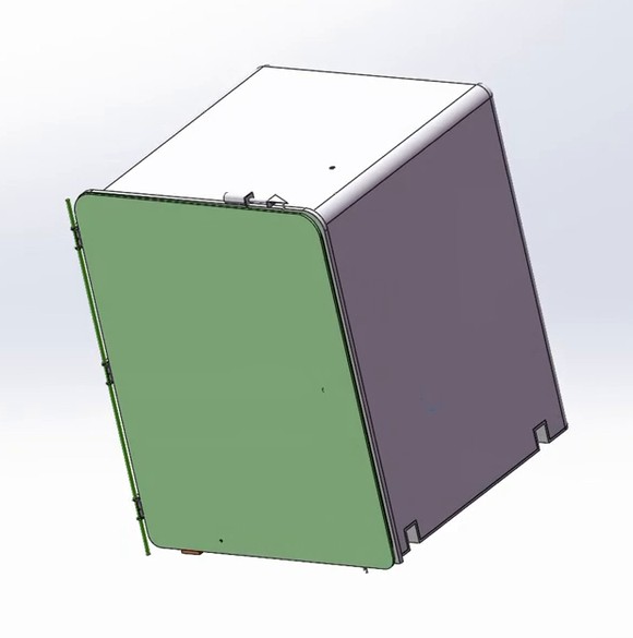 Right isometric view of the Prototype 2 chamber design