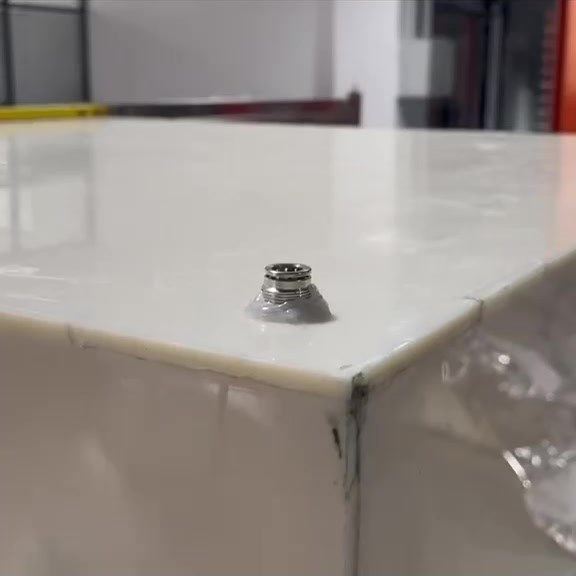 Pressure relief outlet on the roof of the Prototype 2 chamber