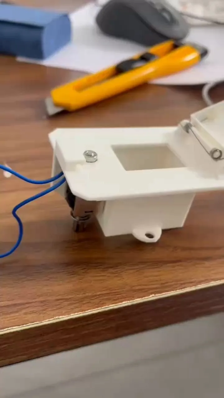Our compartment, lid opened by the mechanism