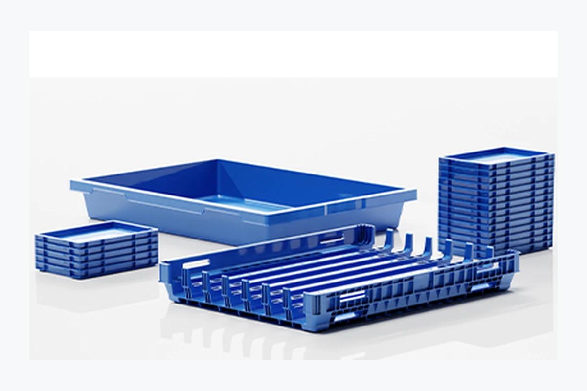 Plastic logistics trays